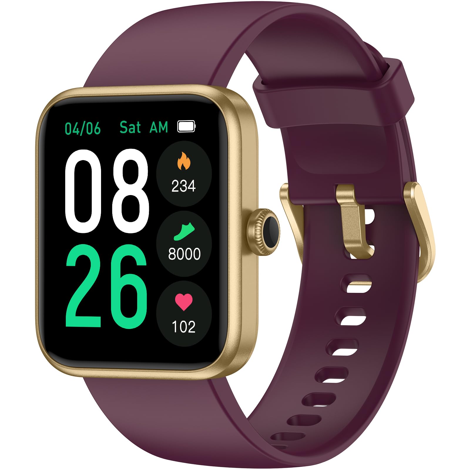 TYKOIT 45mm Advanced Fitness Smartwatch with Heart & Sleep Monitor
