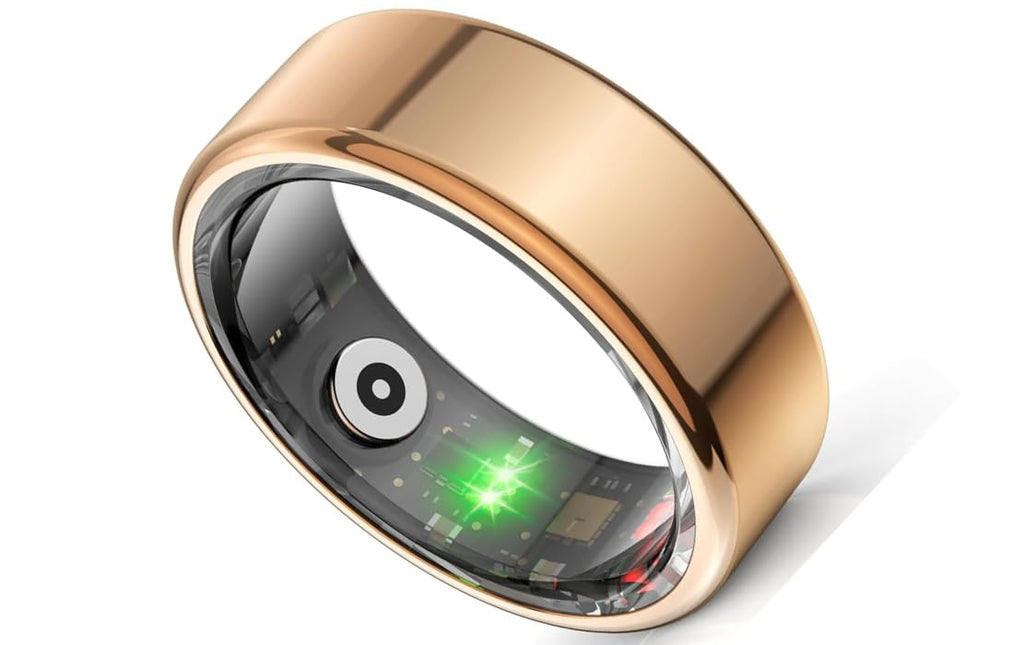Tegunyi Active Ring: Fitness and Sleep Tracking, Gold Waterproof US-11